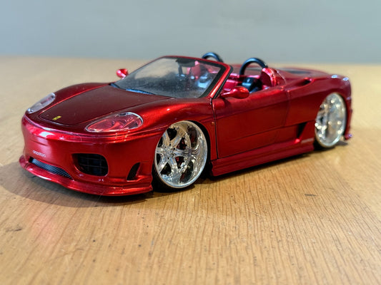 Hot Wheels Dropstars mid-scale (approx. 1:20) Red Ferrari 360 Spider