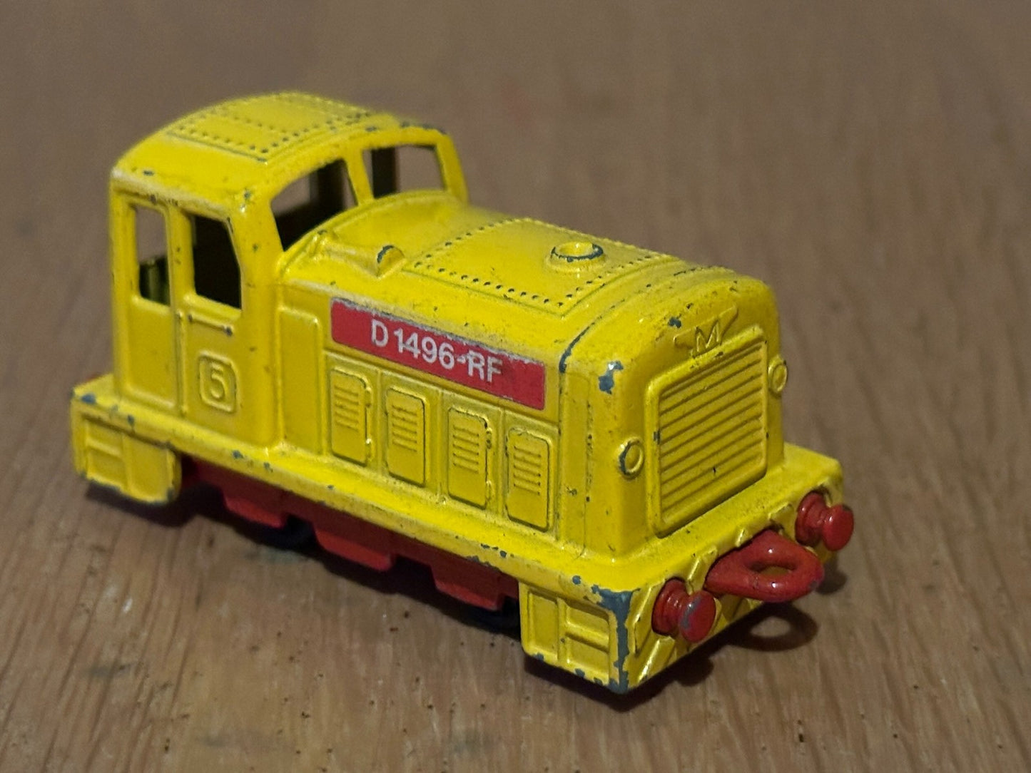 1978 Diecast Matchbox Yellow Shunter Train Loco D 1496-RF. No Box.