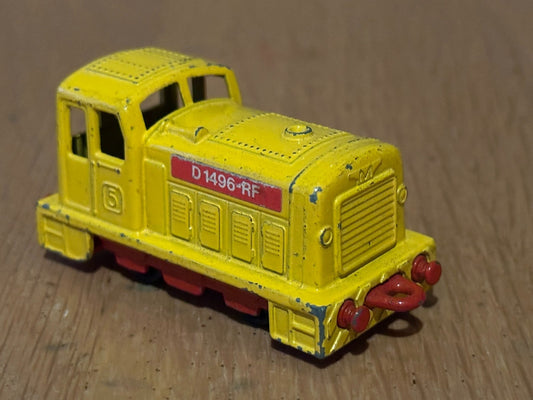1978 Diecast Matchbox Yellow Shunter Train Loco D 1496-RF. No Box.