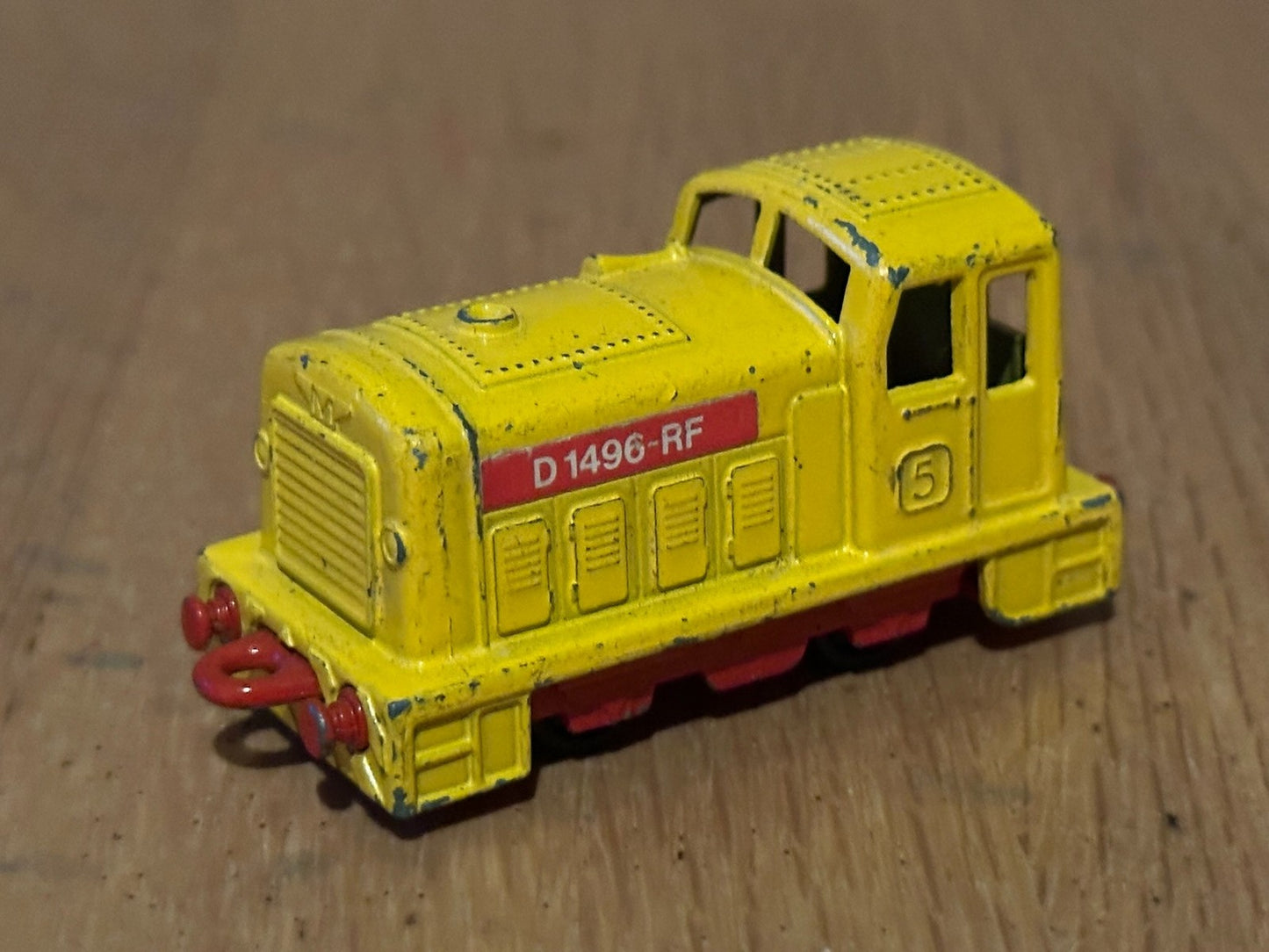 1978 Diecast Matchbox Yellow Shunter Train Loco D 1496-RF. No Box.