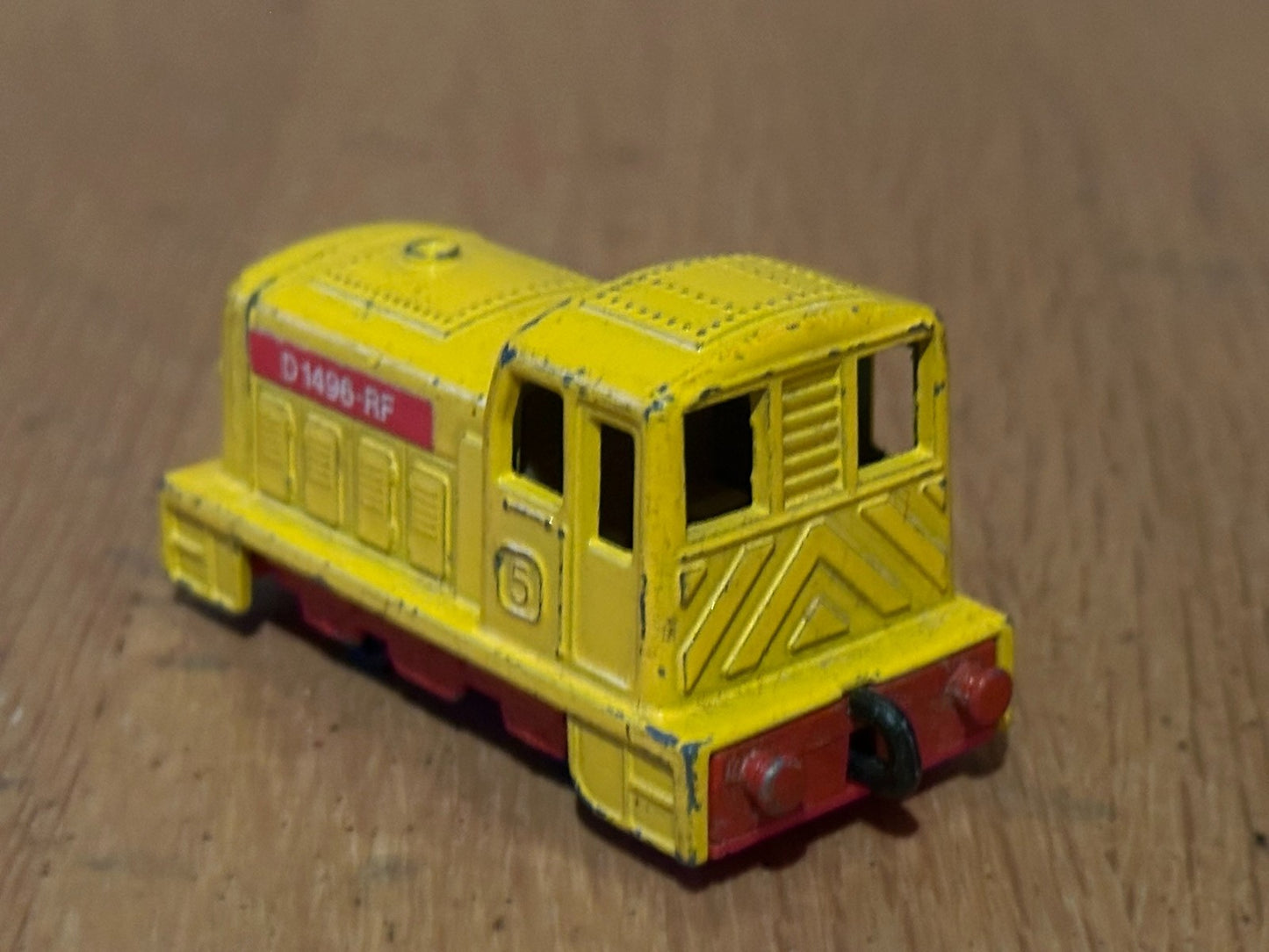 1978 Diecast Matchbox Yellow Shunter Train Loco D 1496-RF. No Box.