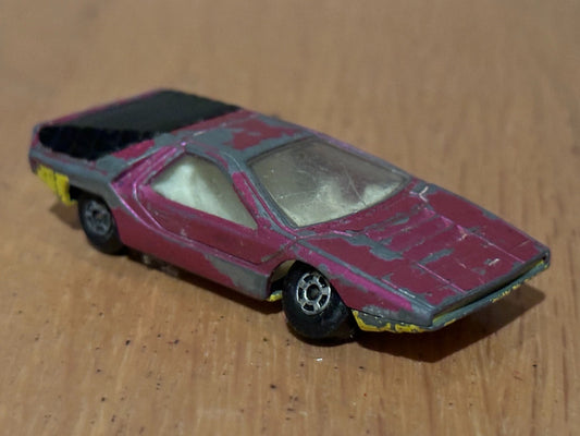 1970 Diecast Matchbox Superfast Series No.75 Alfa Carabo Hot Pink. No Box.