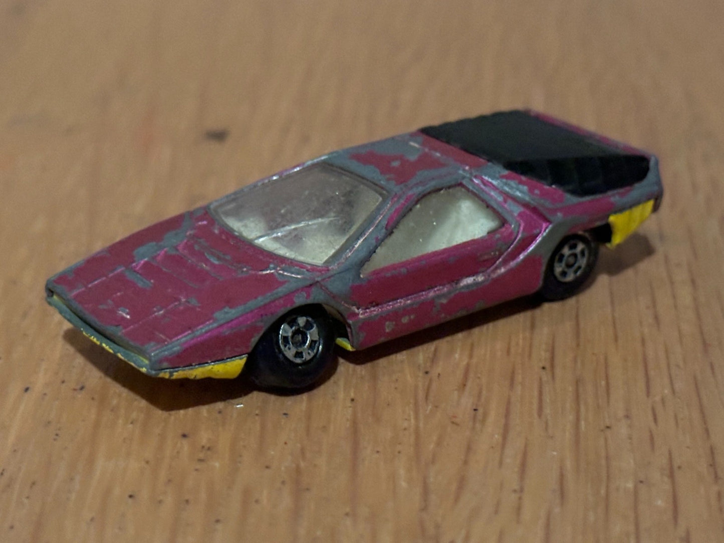 1970 Diecast Matchbox Superfast Series No.75 Alfa Carabo Hot Pink. No Box.