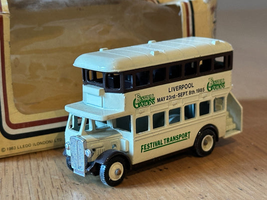 Diecast Lledo Days Gone AEC Regent Double Decker Bus Liverpool Festival Gardens