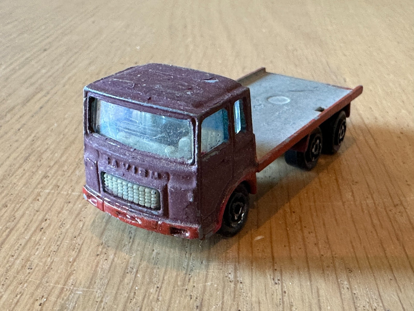 Diecast Majorette Renault Saviem. Possibly repainted.