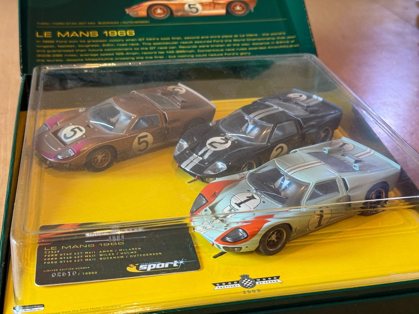 Scalexctric C2529A Goodwood Festival Of Speed 2003 Le Mans Box Set 1966 Ltd ed.