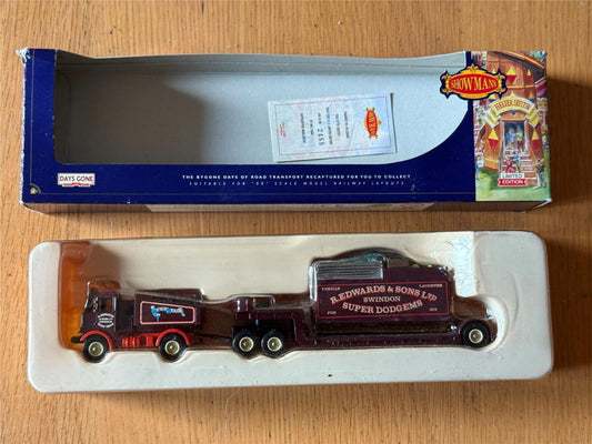 Lledo DG123003 Showman's Collection AEC Mammoth, Draw Bar Trailer & Dodgems Load