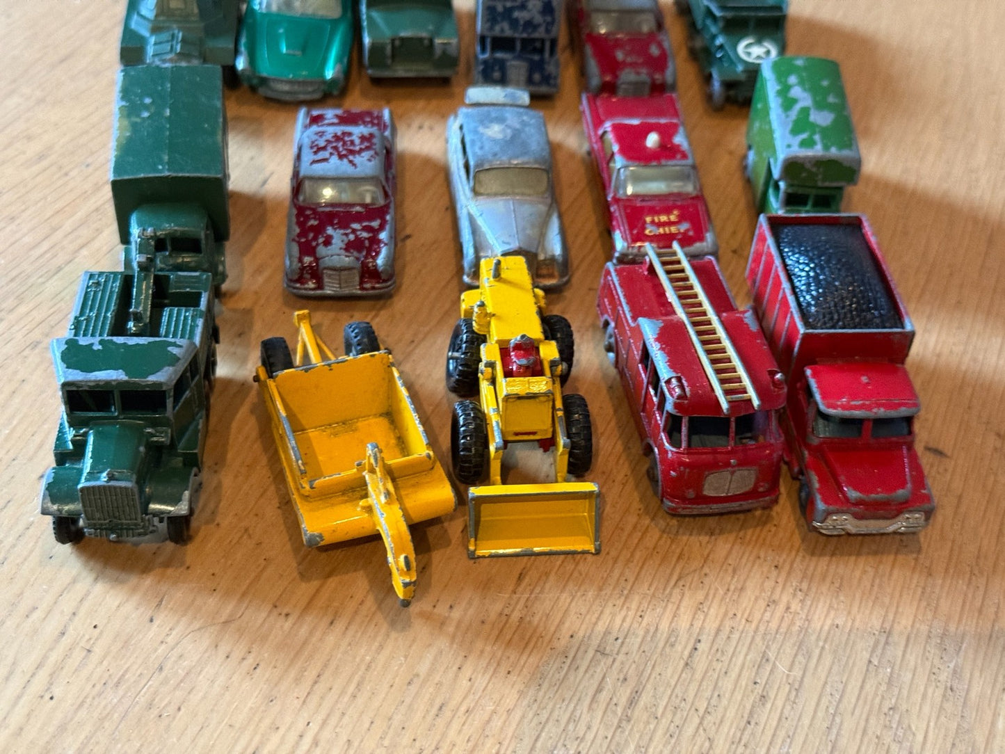 Lot of 16 Playworn vintage diecast cars