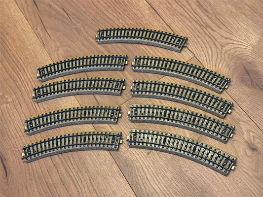 Marklin Vintage 3-Rail HO Scale Track -Curve x 9
